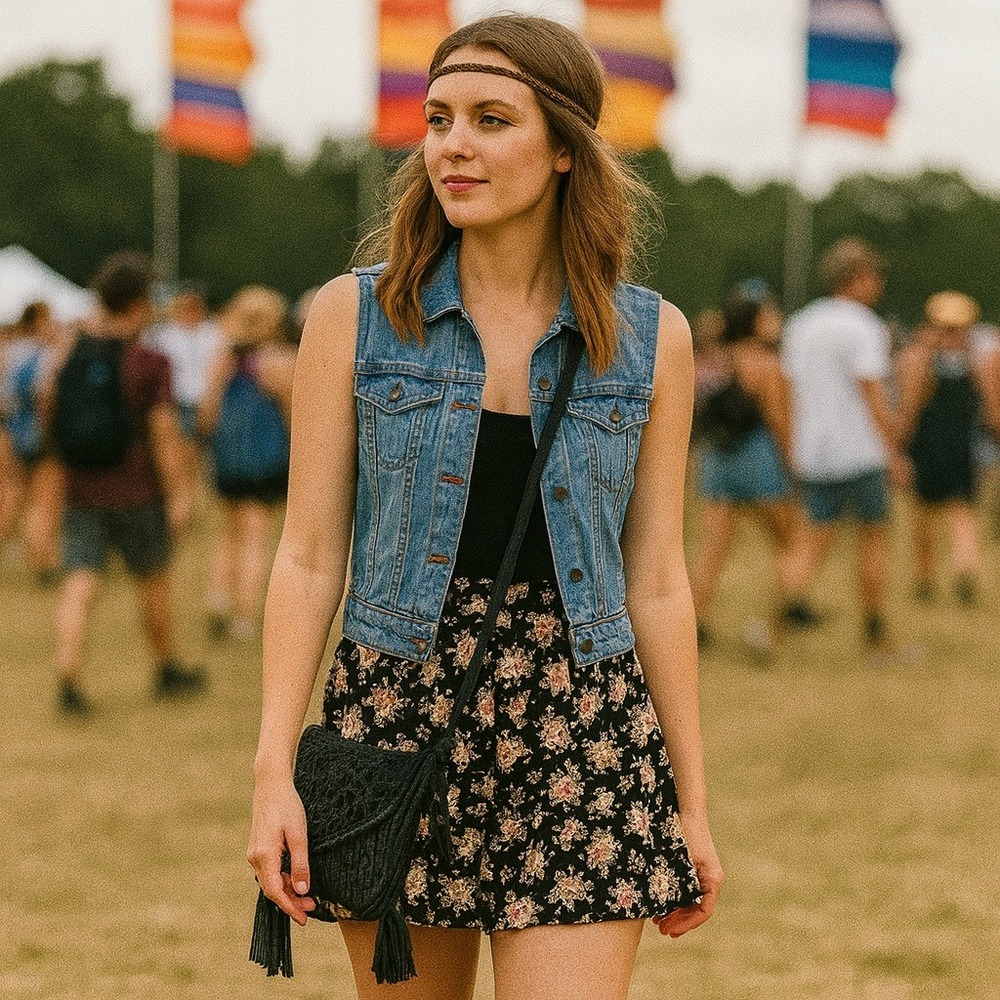 Pins and Needles Softcore Skirt Women S Flowy Ditzy Floral Boho Indie Festival‎